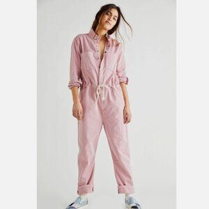 OneTeaspoon x Free People Starship Pink Utility Denim Jumpsuit Coveralls